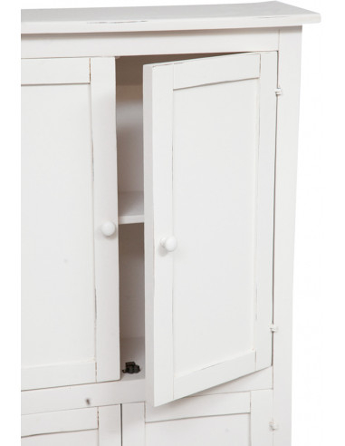 Stipetto Country in legno massello di tiglio struttura bianca anticata  68x25x130 cm Stipetto Country in legno massello di tiglio struttura bianca anticata  68x25x130 cm