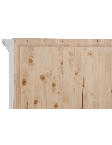 Vitrina country em madeira maciça de limão com acabamento branco antigo 109x36x180 cm Vitrina country em madeira maciça de limão com acabamento branco antigo 109x36x180 cm