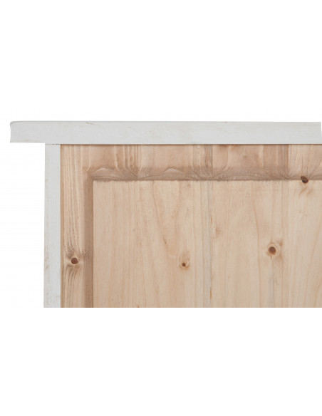 Stipetto Country in legno massello di tiglio finitura bianca anticata 40x25x98 cm