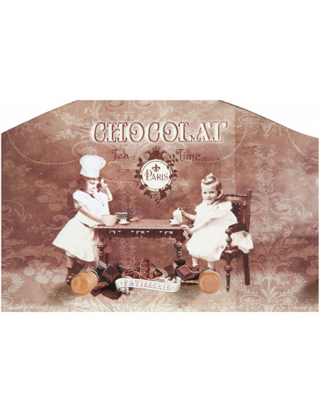 Appendino decorato anticato in legno L29xPR3,5xH14 cm