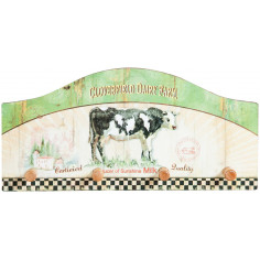 Appendino decorato anticato in legno L29xPR3,5xH14 cm 2