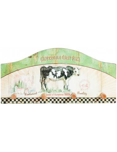 Appendino decorato anticato in legno L29xPR3,5xH14 cm Appendino decorato anticato in legno L29xPR3,5xH14 cm