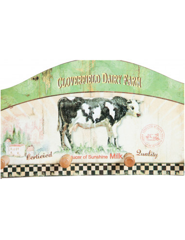 Appendino decorato anticato in legno L29xPR3,5xH14 cm Appendino decorato anticato in legno L29xPR3,5xH14 cm