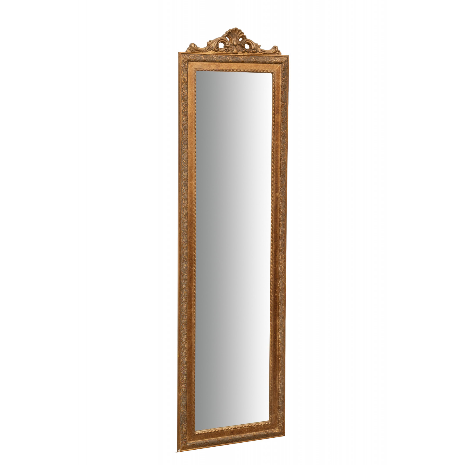 Bodenspiegel mit Holzrahmen.