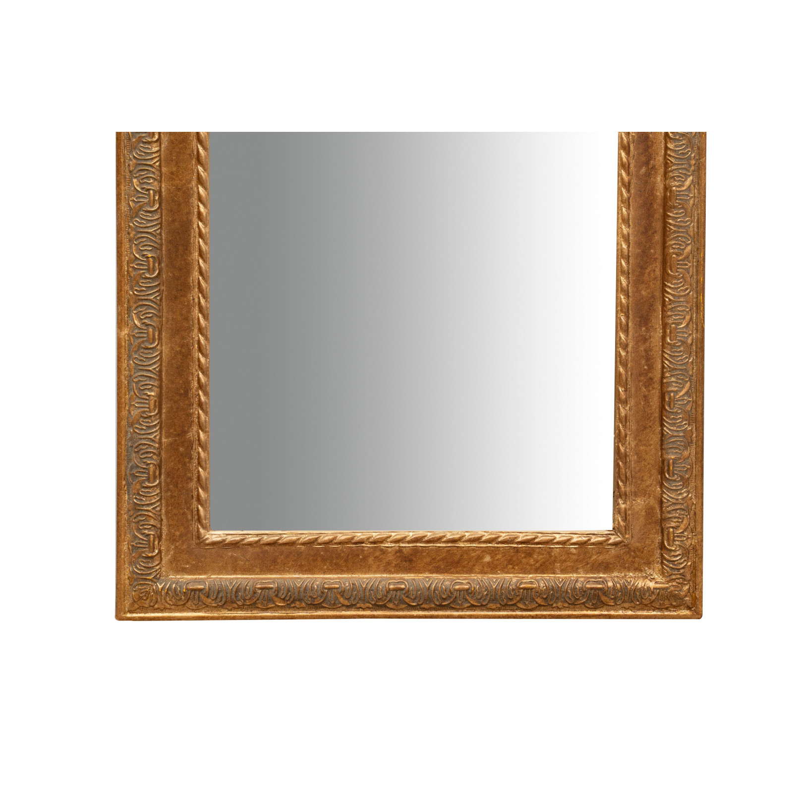 Bodenspiegel mit Holzrahmen.