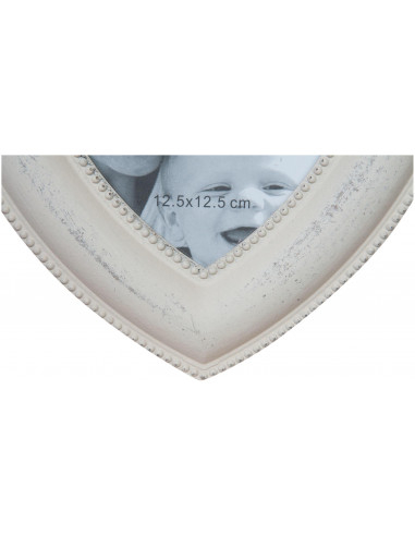 Portafoto da appoggio a cuore in legno finitura Shabby anticata  L20xPR3xH20 cm Portafoto da appoggio a cuore in legno finitura Shabby anticata  L20xPR3xH20 cm
