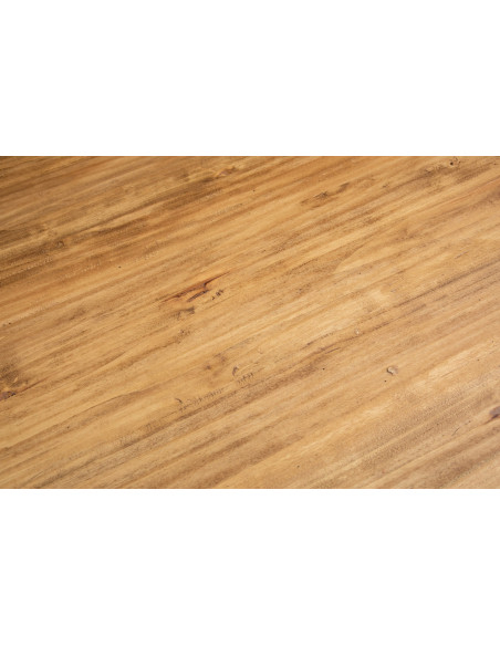 Tavolo allungabile Country in legno massello di tiglio struttura bianca anticata piano finitura naturale 180x90x80 Made Italy