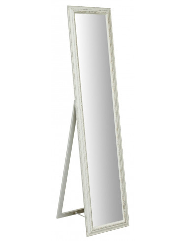 Specchiera  da terra 40x3x170 cm finitura bianco anticato