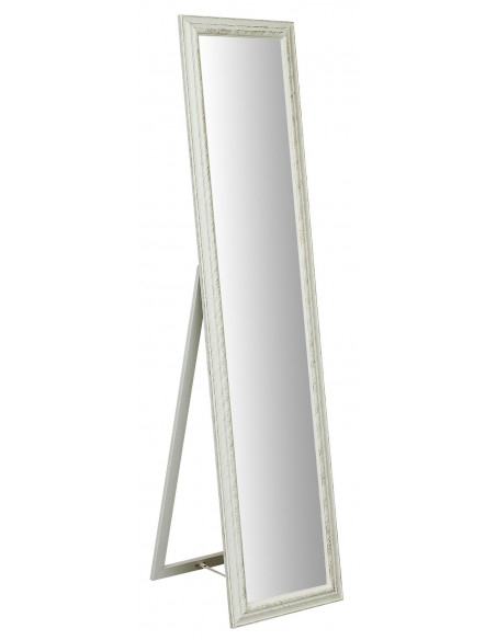 Specchiera  da terra 40x3x170 cm finitura bianco anticato