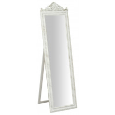 Specchiera  da terra 40x3x140 cm finitura bianco anticato