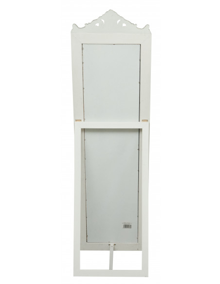Espelho de chão 40x3x140 cm acabamento branco antigo
