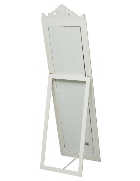 Specchiera  da terra 40x3x140 cm finitura bianco anticato