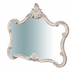 Specchiera da parete in legno finitura bianco anticato made in italy L71XPR5XH82 cm