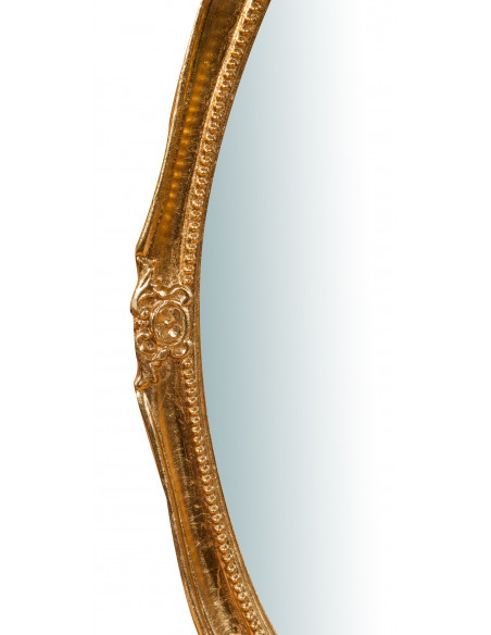 Specchiera da parete verticale/orizzontale in legno finitura foglia oro anticato Made in Italy L82xPR5xH101 cm - Biscottini.it