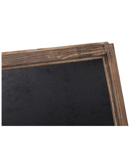 Quadro negro dupla face com moldura de madeira com acabamento antigo 50x6x95 cm