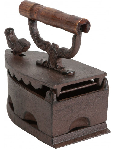 Ferro da stiro in ghisa finitura ruggine anticata L10xPR18xH18 cm Ferro da stiro in ghisa finitura ruggine anticata L10xPR18xH18 cm