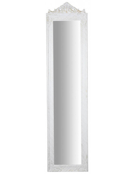 Specchiera  da terra 43x3,5x178 cm finitura bianco anticato