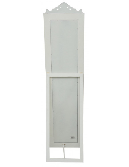 Espelho de chão 43x3,5x178 cm acabamento branco antigo