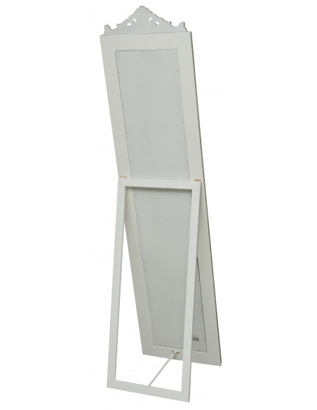 Specchiera  da terra 43x3,5x178 cm finitura bianco anticato