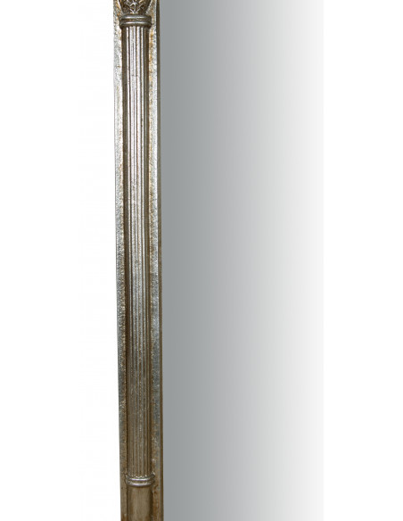 SPECCHIERA DA PARETE IN LEGNO FINITURA BIANCO ANTICATO L82XPR4XH40 CM MADE IN ITALY