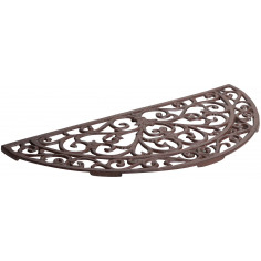 Zerbino in ghisa finitura ruggine anticata L68,5xPR32xH1,5 cm