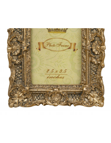 PORTAFOTO DA APPOGGIO VERTICALE/ORIZZONTALE IN RESINA FINITURA ORO ANTICATA L10,5XPR2XH13 CM  PORTAFOTO DA APPOGGIO VERTICALE/ORIZZONTALE IN RESINA FINITURA ORO ANTICATA L10,5XPR2XH13 CM
