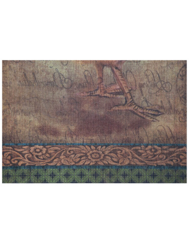 Stampa 'GALLO' su tela in juta grezza anticata L40xPR3xH80 cm Stampa 'GALLO' su tela in juta grezza anticata L40xPR3xH80 cm