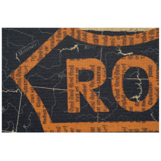 Stampa 'ROUTE 66' su tela in juta grezza anticata L90xPR2xH60 cm 2