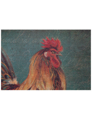 Stampa 'GALLO' su tela in juta grezza anticata L40xPR1,9xH40 cm Stampa 'GALLO' su tela in juta grezza anticata L40xPR1,9xH40 cm