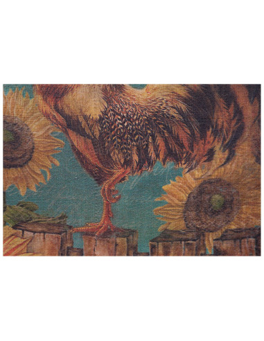 Stampa 'GALLO' su tela in juta grezza anticata L40xPR1,9xH40 cm Stampa 'GALLO' su tela in juta grezza anticata L40xPR1,9xH40 cm