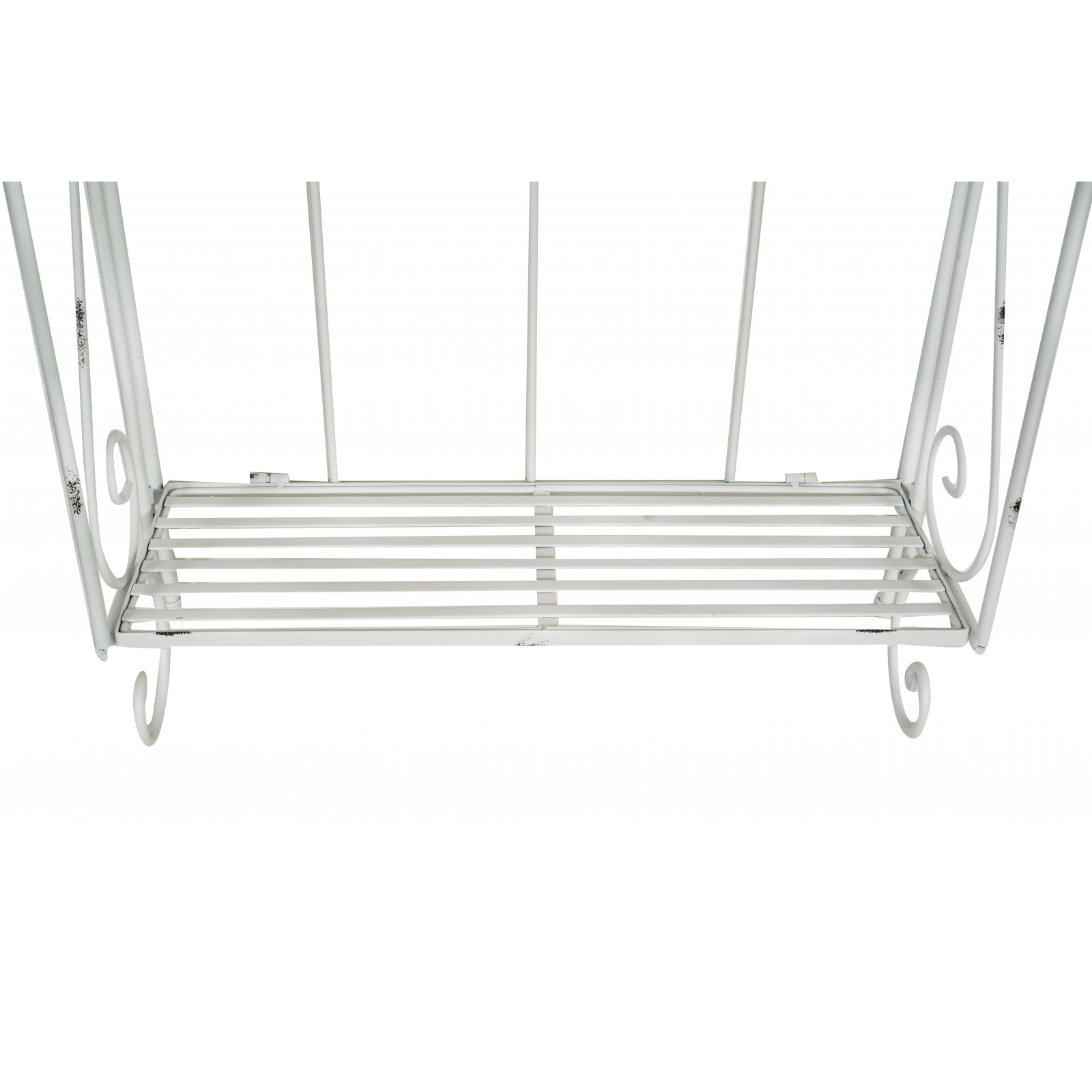 3 Arms Metal Towel Rack Stand Holder Le Bain White Old Finish 
