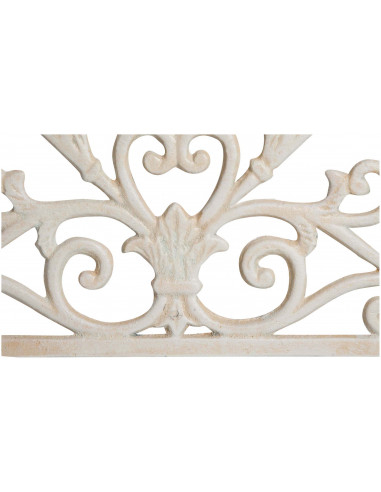 Zerbino in ghisa finitura bianca anticata L68,5xPR32xH1,5 cm Zerbino in ghisa finitura bianca anticata L68,5xPR32xH1,5 cm