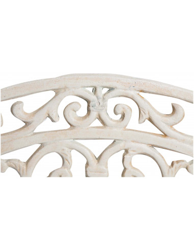 Zerbino in ghisa finitura bianca anticata L68,5xPR32xH1,5 cm Zerbino in ghisa finitura bianca anticata L68,5xPR32xH1,5 cm