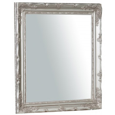cornice finitura colore argento anticato L60xPR3xH90 cm trucco bagno Specchiera rettangolare da parete orizzontale verticale Shabby chic Biscottini Specchio 