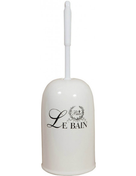 Portascopino in porcellana bianca decorata "Le Bain Paris" L12xPR10xH16,2 cm