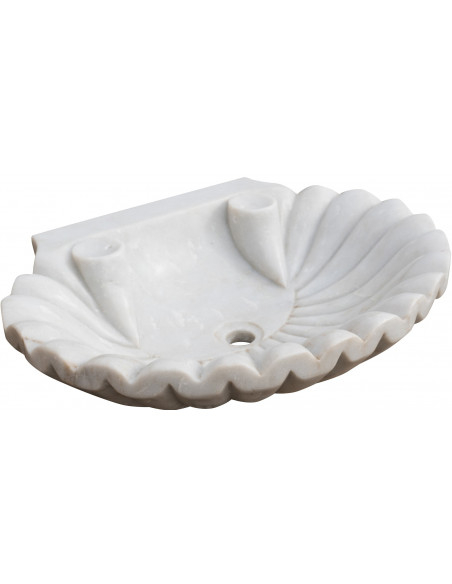 Pia de mármore branco W64xDP50xH12 cm