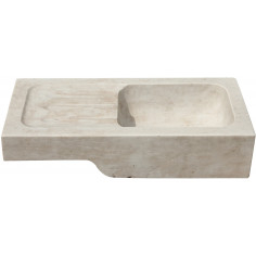 Pia de mármore branco L82xDP41xH18 cm