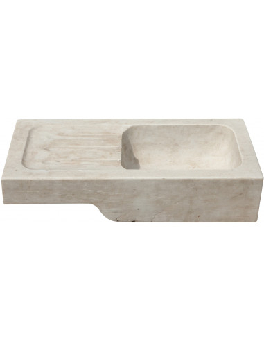 Pia de mármore branco L82xDP41xH18 cm