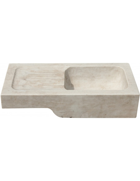 Pia de mármore branco L82xDP41xH18 cm