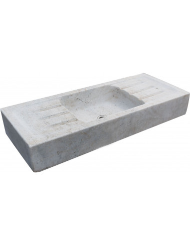 Pia de mármore branco L102xDP41xH15 cm