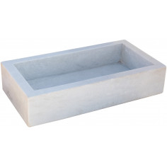 Acquaio in marmo bianco  L82xPR41xH17 cm - Biscottini.it