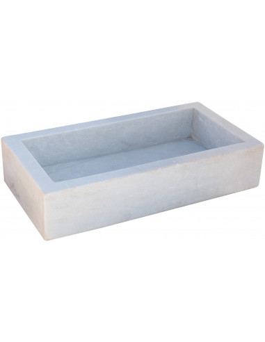 Pia de mármore branco L82xDP41xH17 cm - Biscottini.it