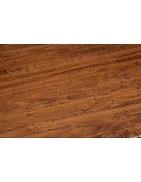 Tavolo allungabile Country in legno massello di tiglio finitura noce 140x80x80 cm. Made in Italy