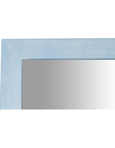 Espelho de parede retangular em madeira maciça de limão, acabamento azul claro 100x3x200 cm Espelho de parede retangular em madeira maciça de limão, acabamento azul claro 100x3x200 cm