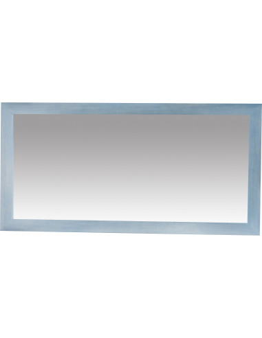 Espelho de parede retangular em madeira maciça de limão, acabamento azul claro 100x3x200 cm Espelho de parede retangular em madeira maciça de limão, acabamento azul claro 100x3x200 cm