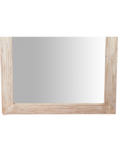 Specchiera a muro rettangolare in legno massello di tiglio finitura crema 100x3x200 cm Specchiera a muro rettangolare in legno massello di tiglio finitura crema 100x3x200 cm