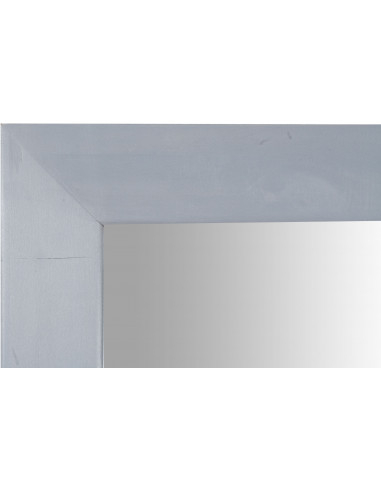 Specchiera a muro rettangolare in legno massello di tiglio finitura grigia 100x3x200 cm Specchiera a muro rettangolare in legno massello di tiglio finitura grigia 100x3x200 cm