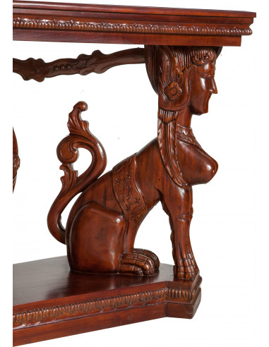 Consolle in legno massiccio finitura noce 114x49x81 cm Consolle in legno massiccio finitura noce 114x49x81 cm