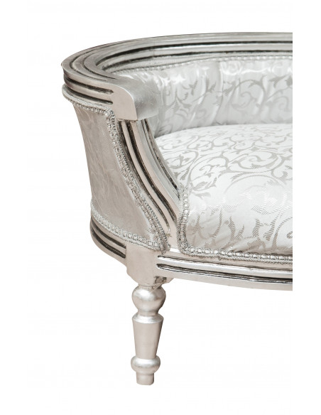 Poltrona Louis XVI em madeira maciça de faia L74XPR53XH41 cm