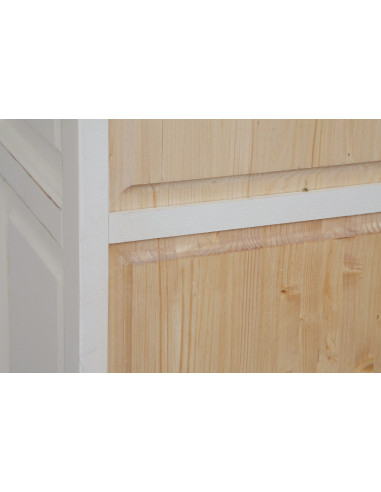 Libreria vetrina con ante scorrevoli in legno massello di tiglio, finitura bianca anticata 154x37x212 cm Libreria vetrina con ante scorrevoli in legno massello di tiglio, finitura bianca anticata 154x37x212 cm